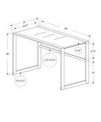Computer Desk with Frosted Glass Top