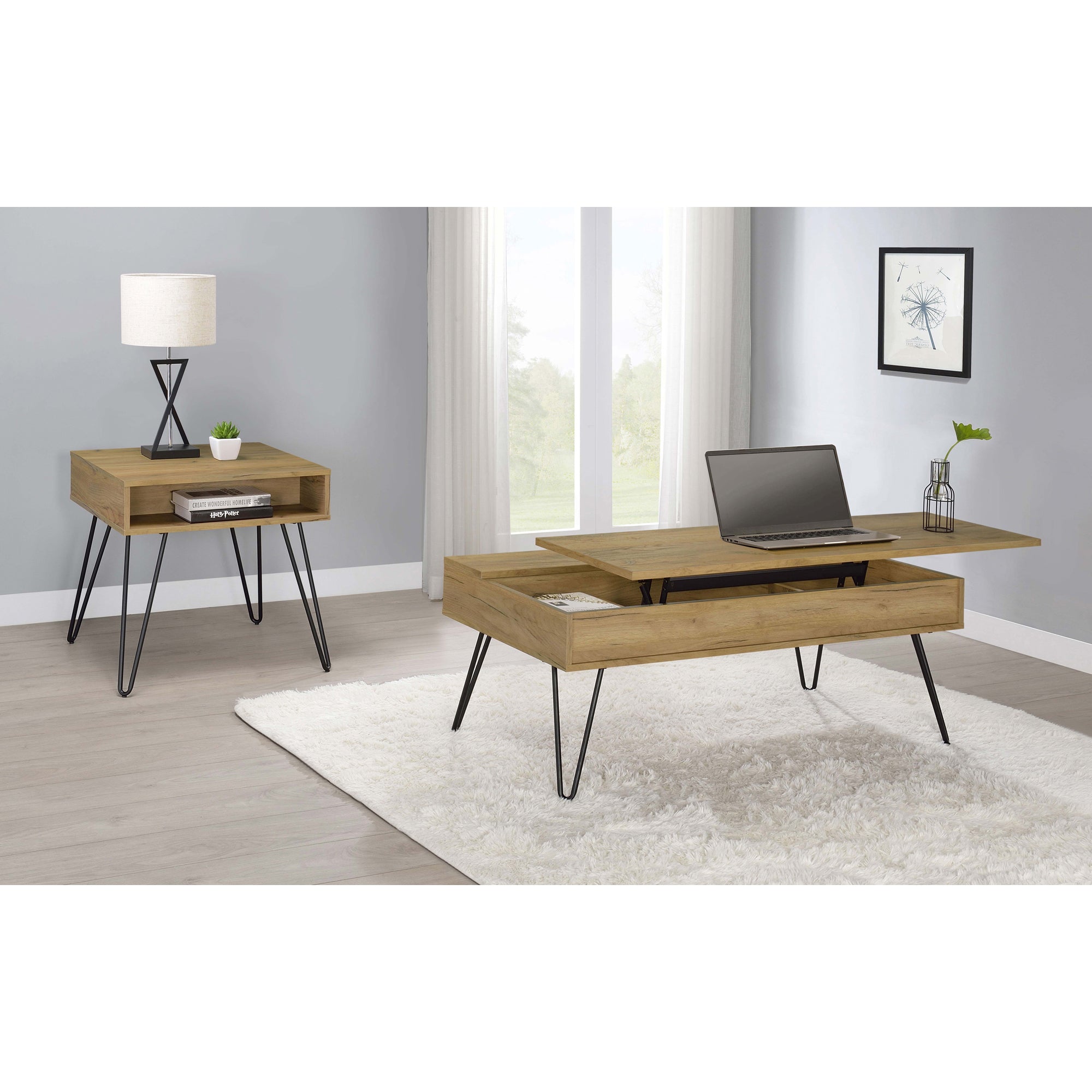 Amara Golden Lift-Top Coffee Table