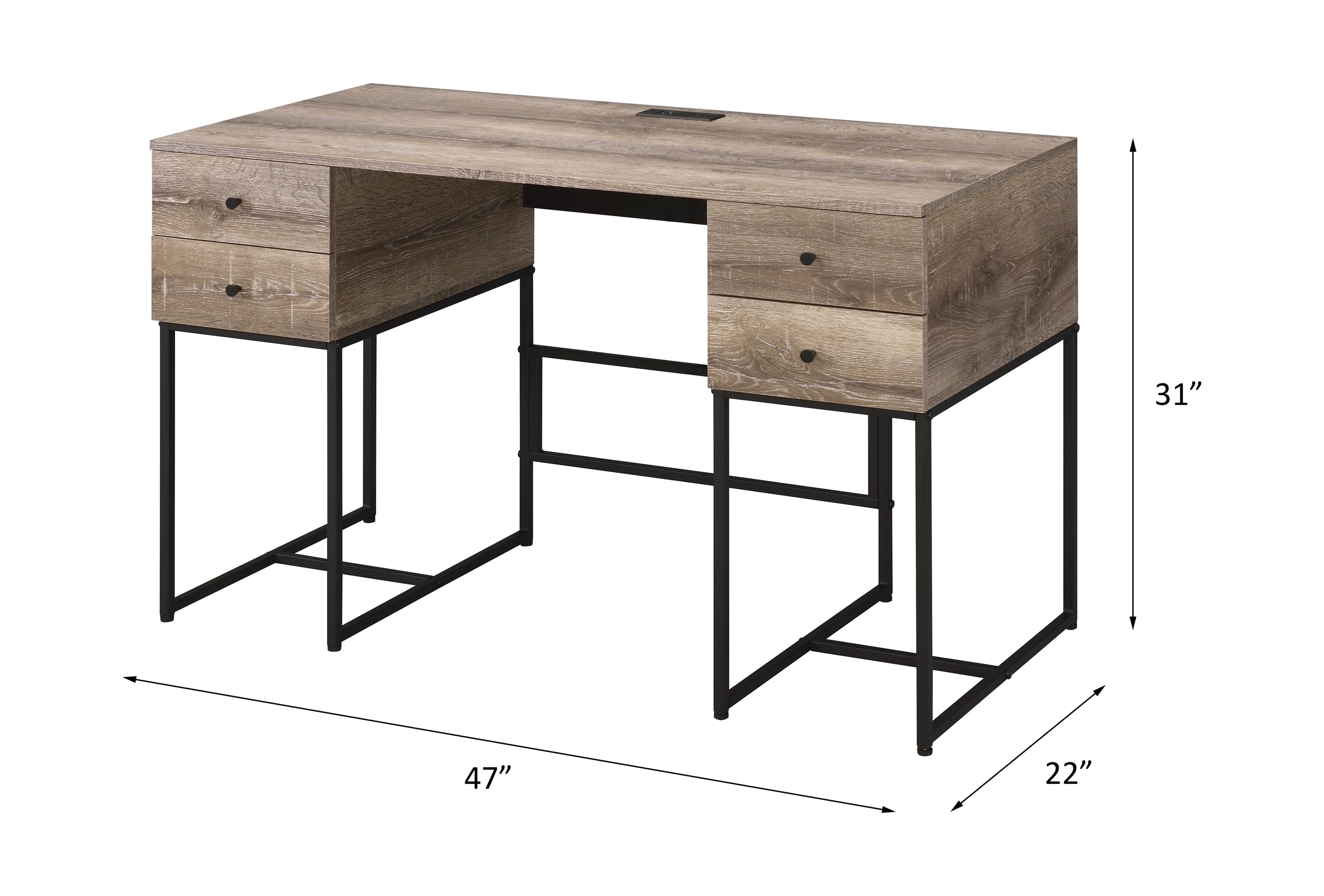 Desirre Rustic Writing Desk