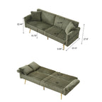 79 Inch Corduroy Sofa Bed