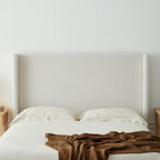 Hale Upholstered Wingback Bed - Queen Size