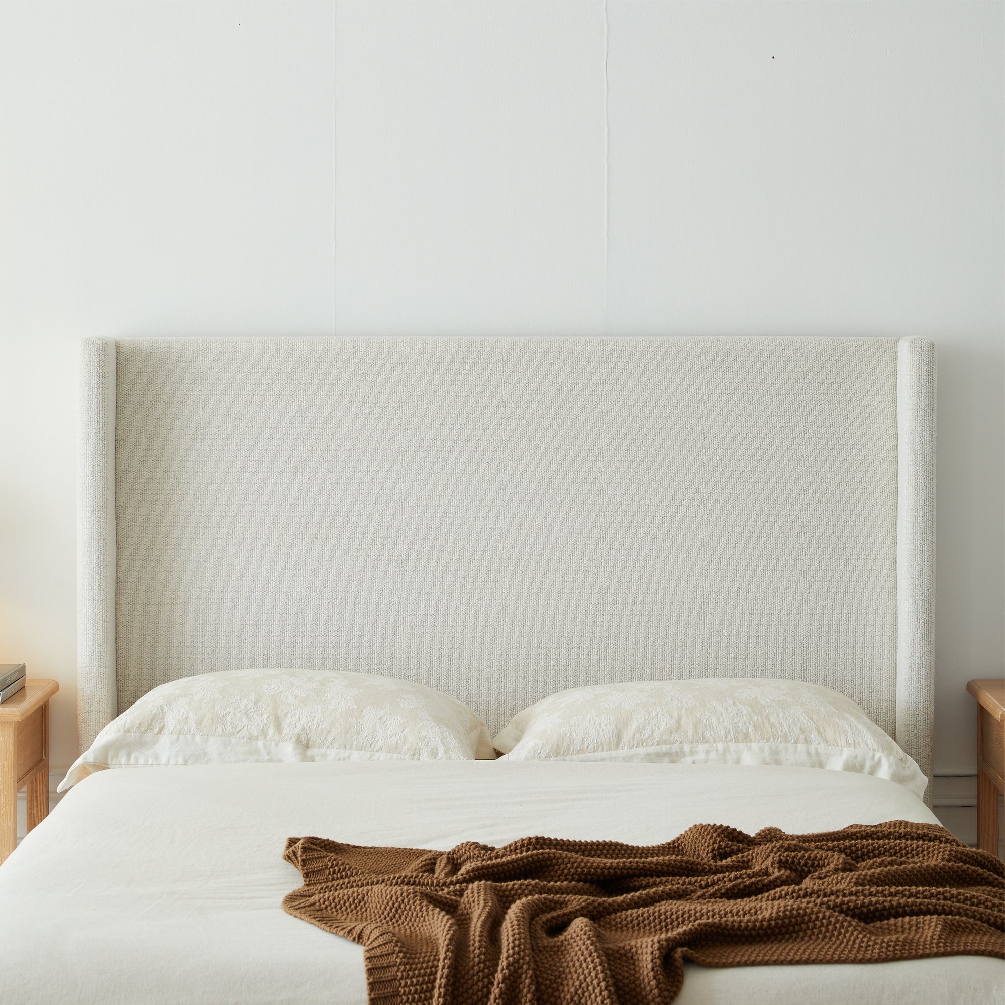 Hale Upholstered Wingback Bed - Queen Size