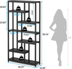 78.7" Extra Tall 7-Tier Industrial Bookcase