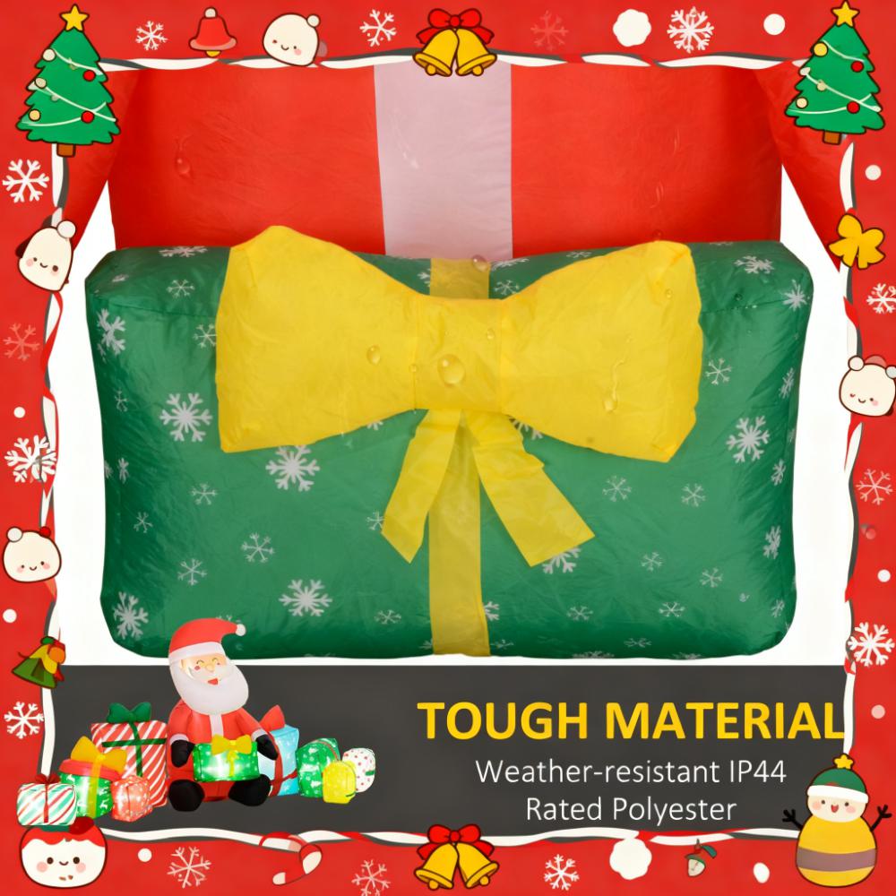 Inflatable Santa Claus and Gift Boxes for Holiday Display