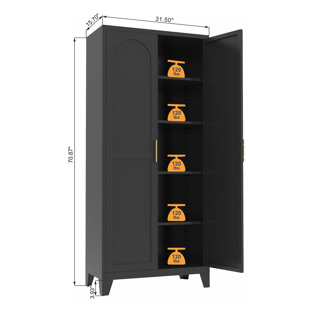 71'' 2 Shapely Doors Cabinet