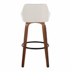 30" Contemporary Fixed-Height Barstool with Swivel