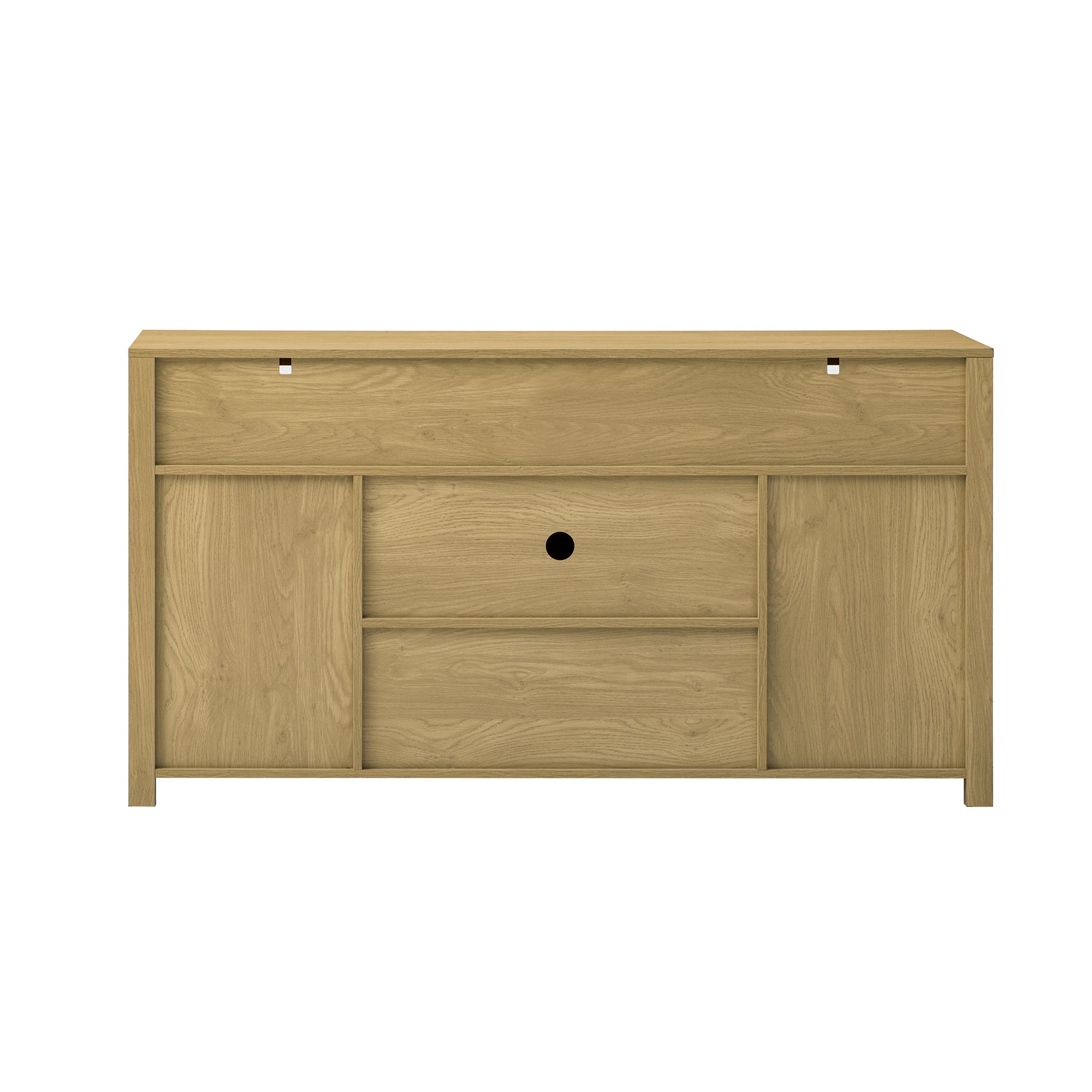 U_STYLE 59.3'' Sideboard with Sliding Barn Door and Mesh Panels
