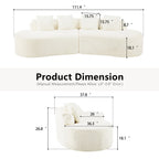 White Curved Sofa