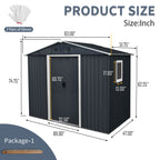 8ft x 4ft Outdoor Metal Storage Shed