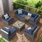 Cushion Covers for 6-Seater Wicker Rattan Sectional Sofa