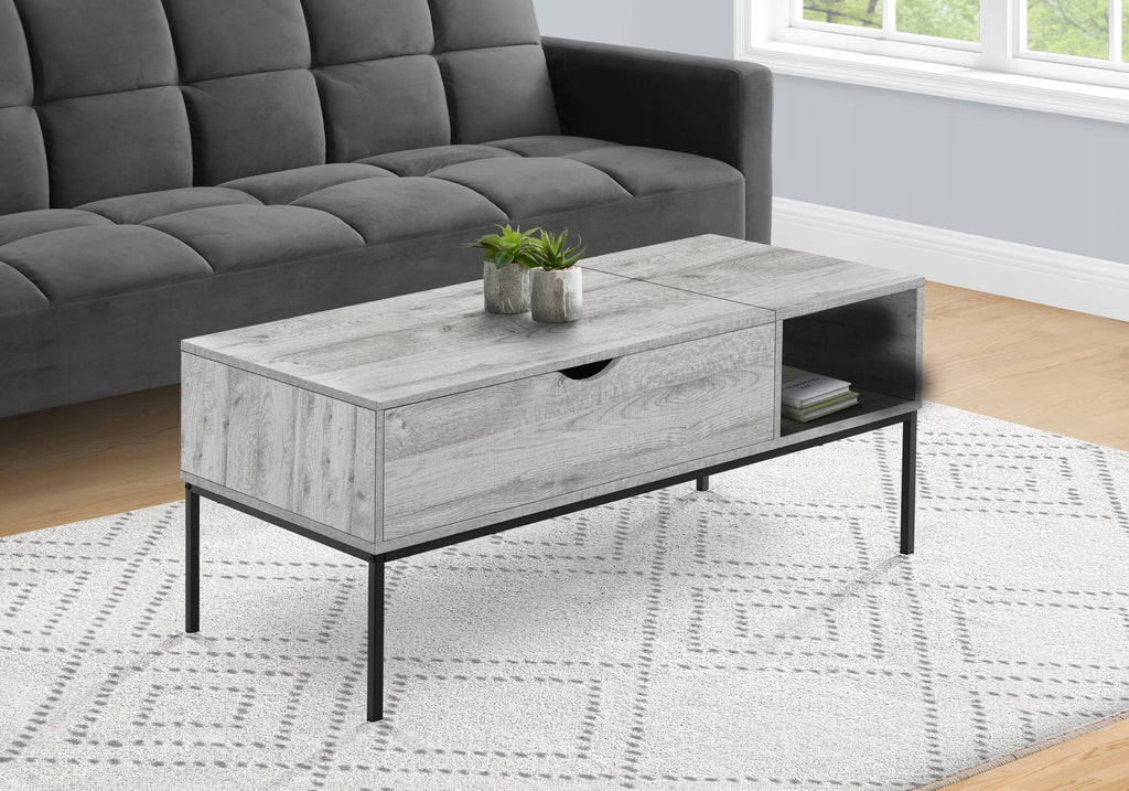 Coffee Table, 42" L, Rectangular, Cocktail, Lift-top