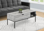 Coffee Table, 42" L, Rectangular, Cocktail, Lift-top
