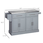 HOMCOM Rolling Kitchen Island with Storage