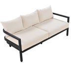 U_Style Multi-Person Outdoor Steel Sofa Set with Coffee Table