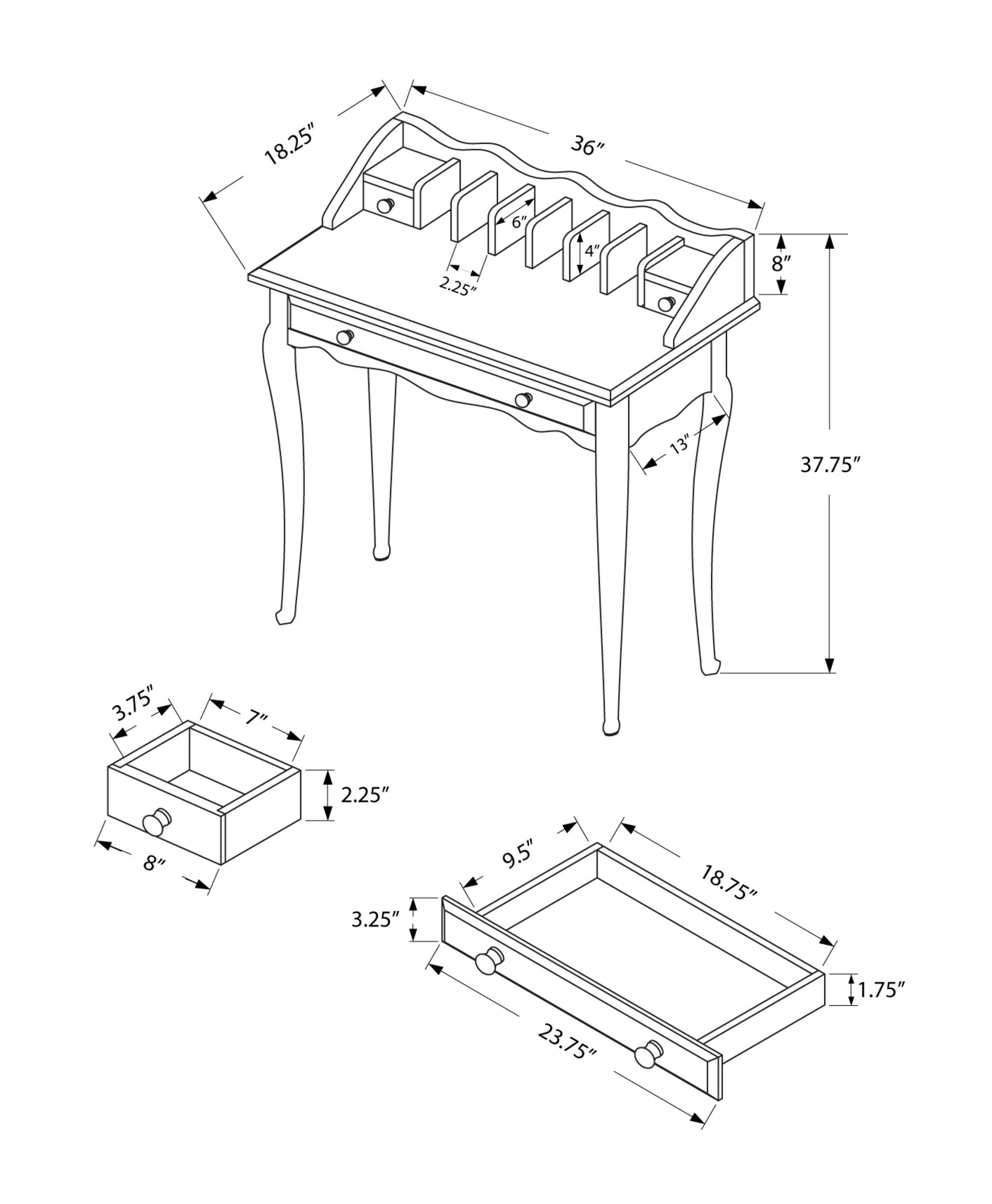 Computer Desk With Storage Drawers