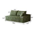 Y165-3R-Green 3-Seater Right Sectional Sofa