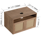 30" Bathroom Cabinet with 2 Soft Close Doors