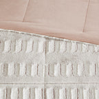 Full/Queen Back Print Long Fur Comforter Mini Set