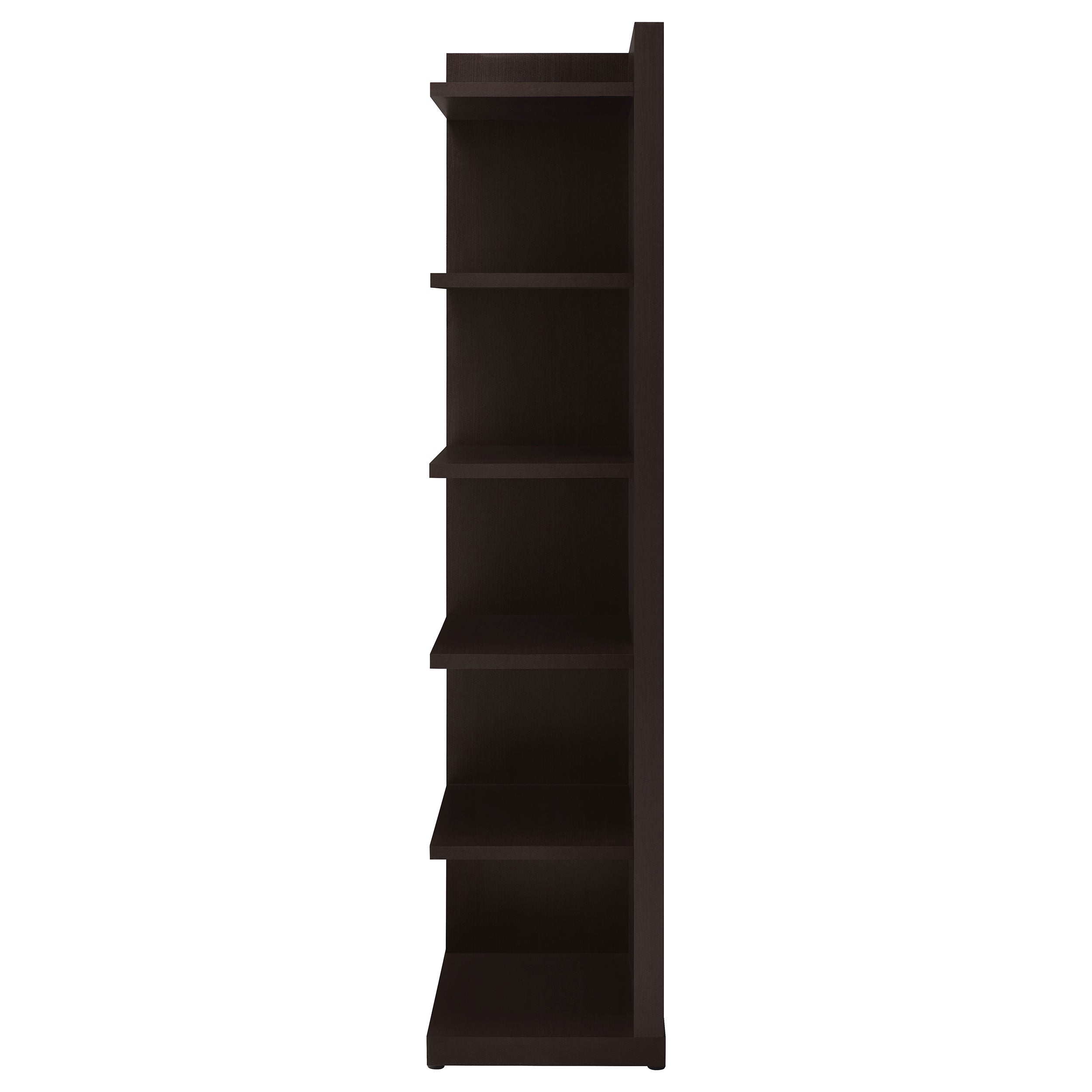 Cappuccino 6-Tier Corner Bookcase