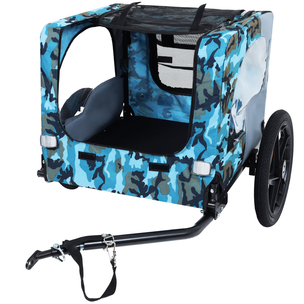 Outdoor Heavy Duty Collapsible Pet Bike Trailer