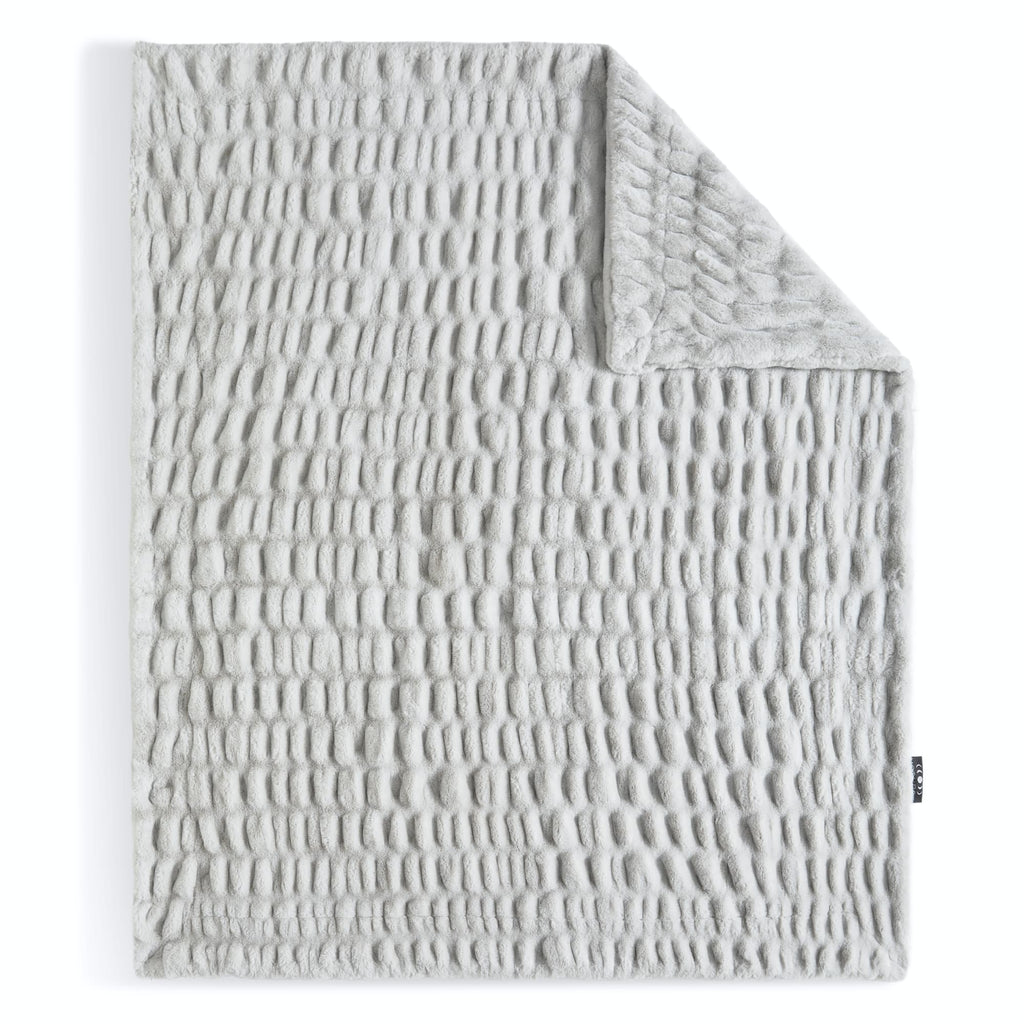 Rippled Faux Fur Throw Blanket