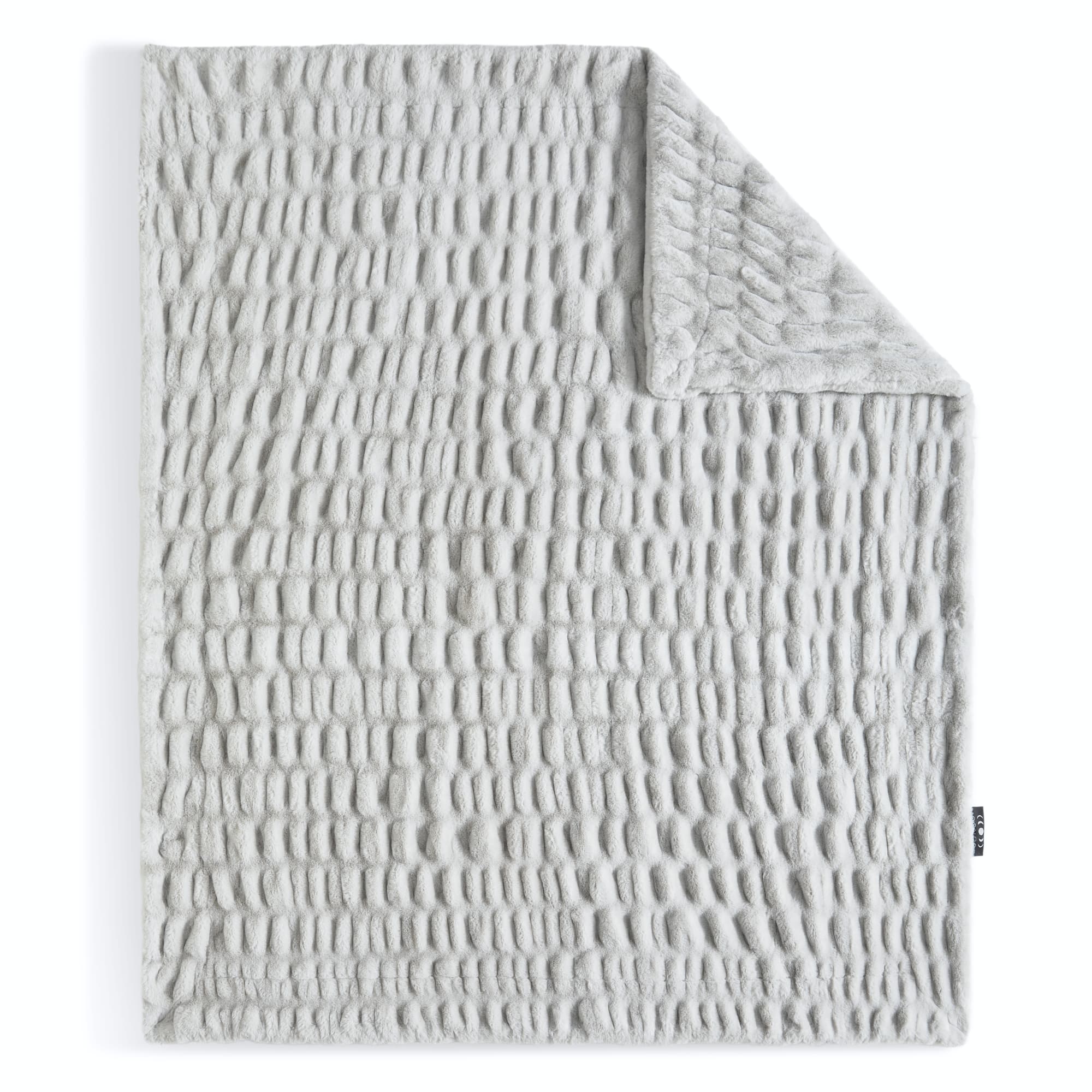 Rippled Faux Fur Throw Blanket