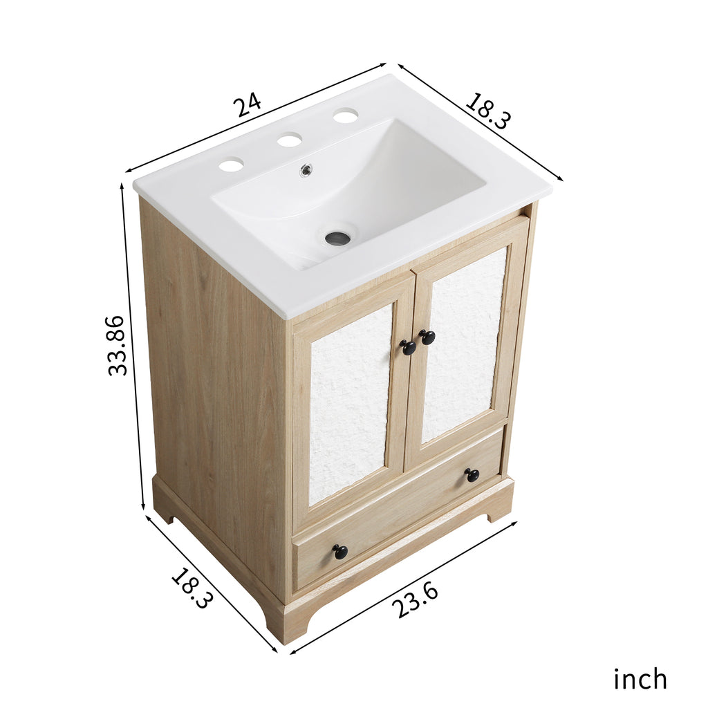 Modern Bathroom Vanity with Ceramic Basin