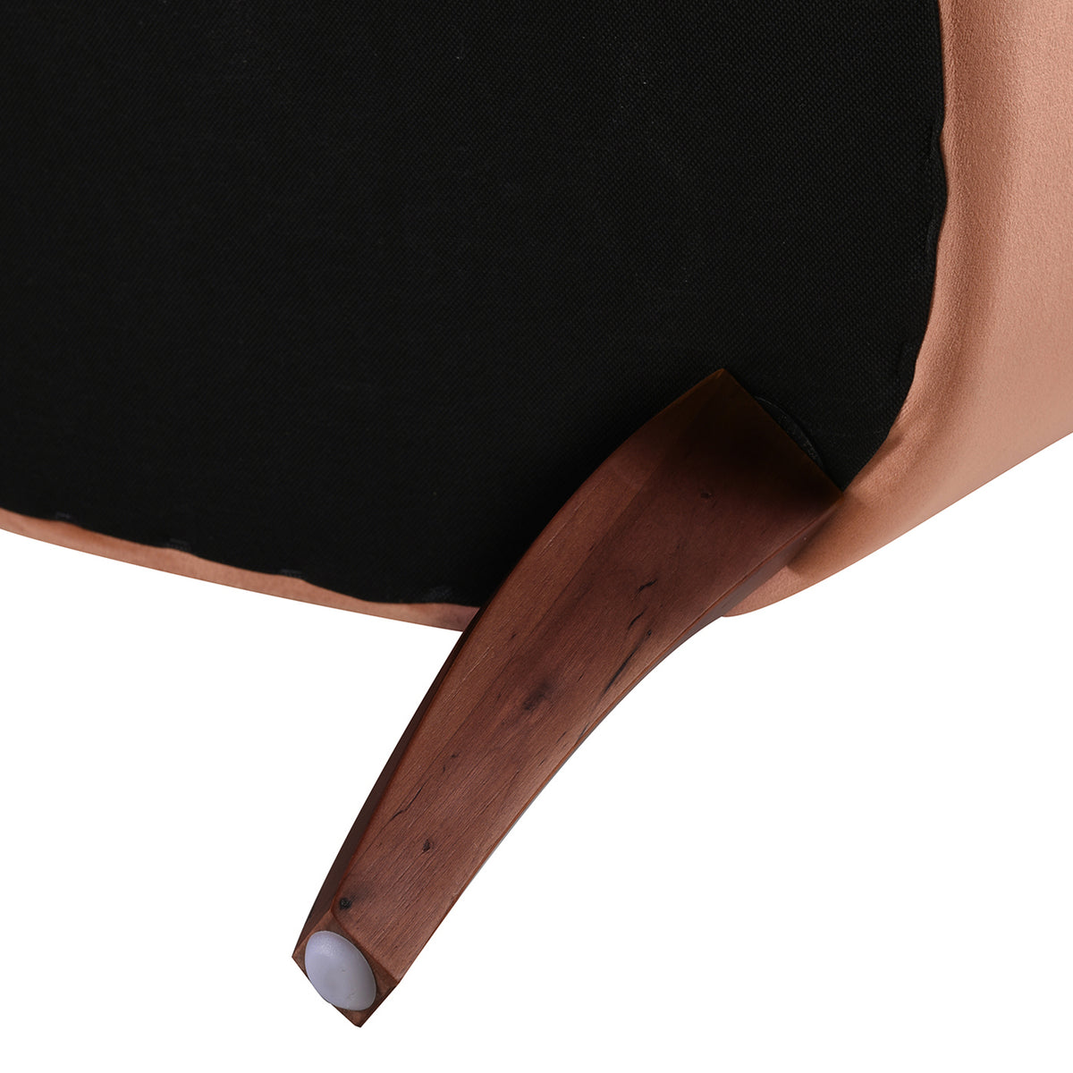 Katherine Tufted Accent Chair, Peach Velvet