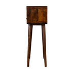 Solid Wood Mini Console Table, 2-Drawers, 1 Open Slot