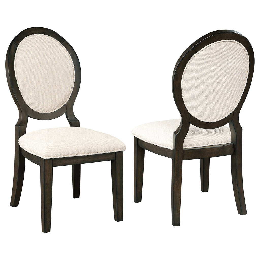 Fulton Dark Cocoa Oval Back Dining Side Chair Set (2 of Set)