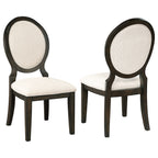 Fulton Dark Cocoa Oval Back Dining Side Chair Set (2 of Set)