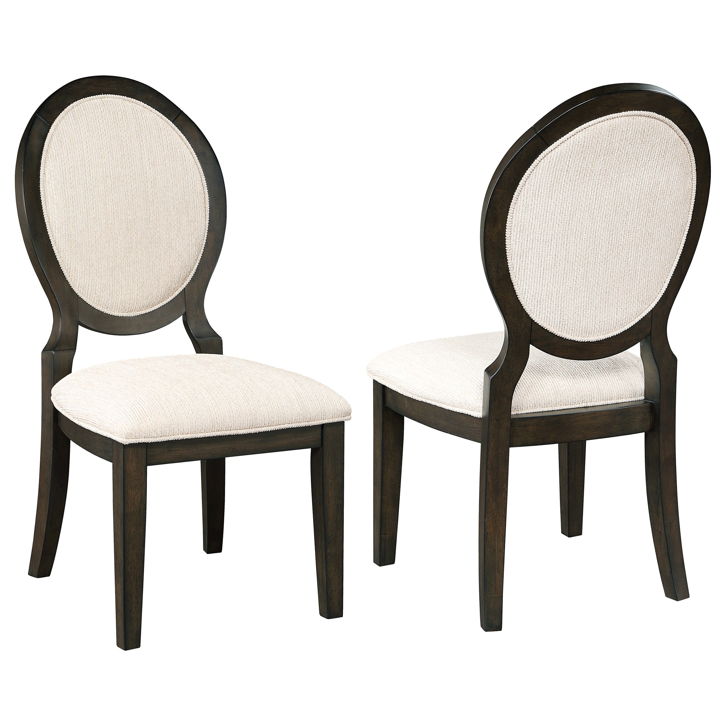 Fulton Dark Cocoa Oval Back Dining Side Chair Set (2 of Set)