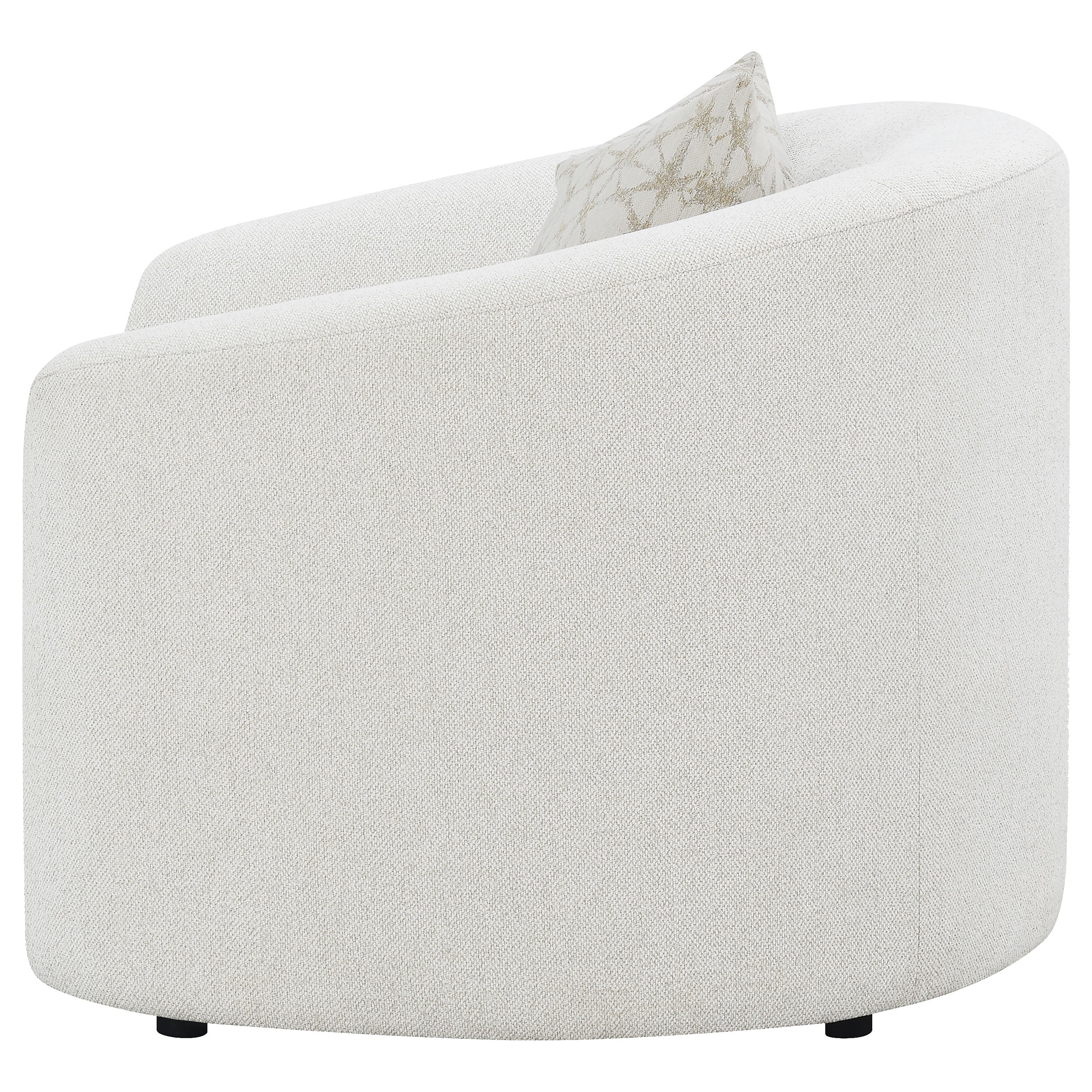 Rory Latte Sloped Arms Chair with Pillow