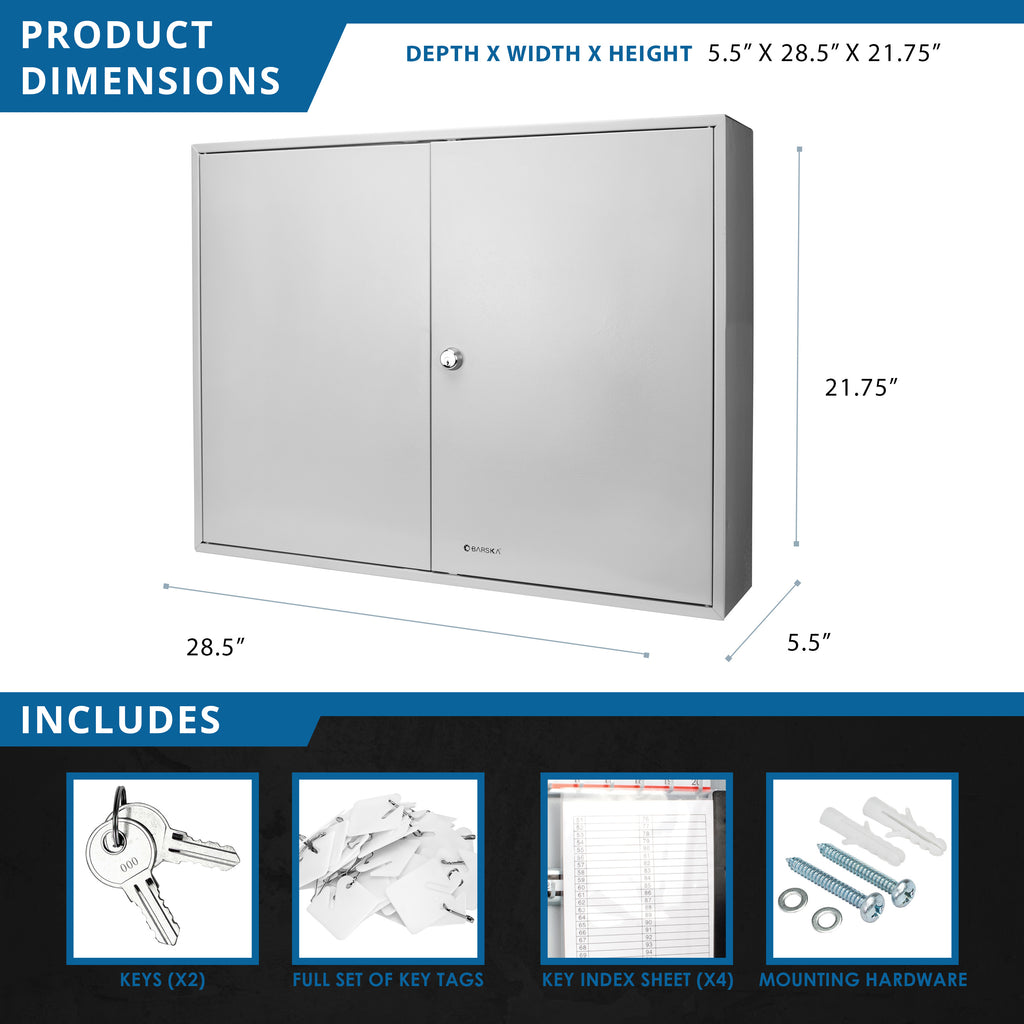 320 Capacity Fixed Position Key Cabinet with Key Lock