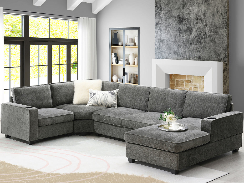 117.5" U-Shaped Sectional Sofa