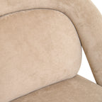 Lounge Chair in Dark Beige Velvet