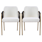 Modern Glam Upholstered Dining Chairs (Set of 2)