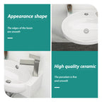 16.5x11 Inch Ceramic Bathroom Sink