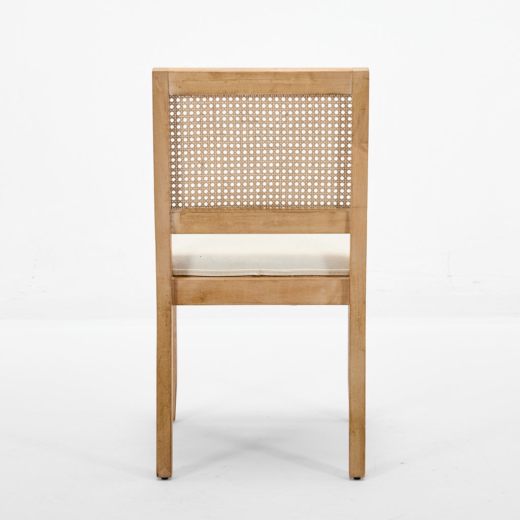 Farmhouse Rattan Dining Chairs Set of 2
