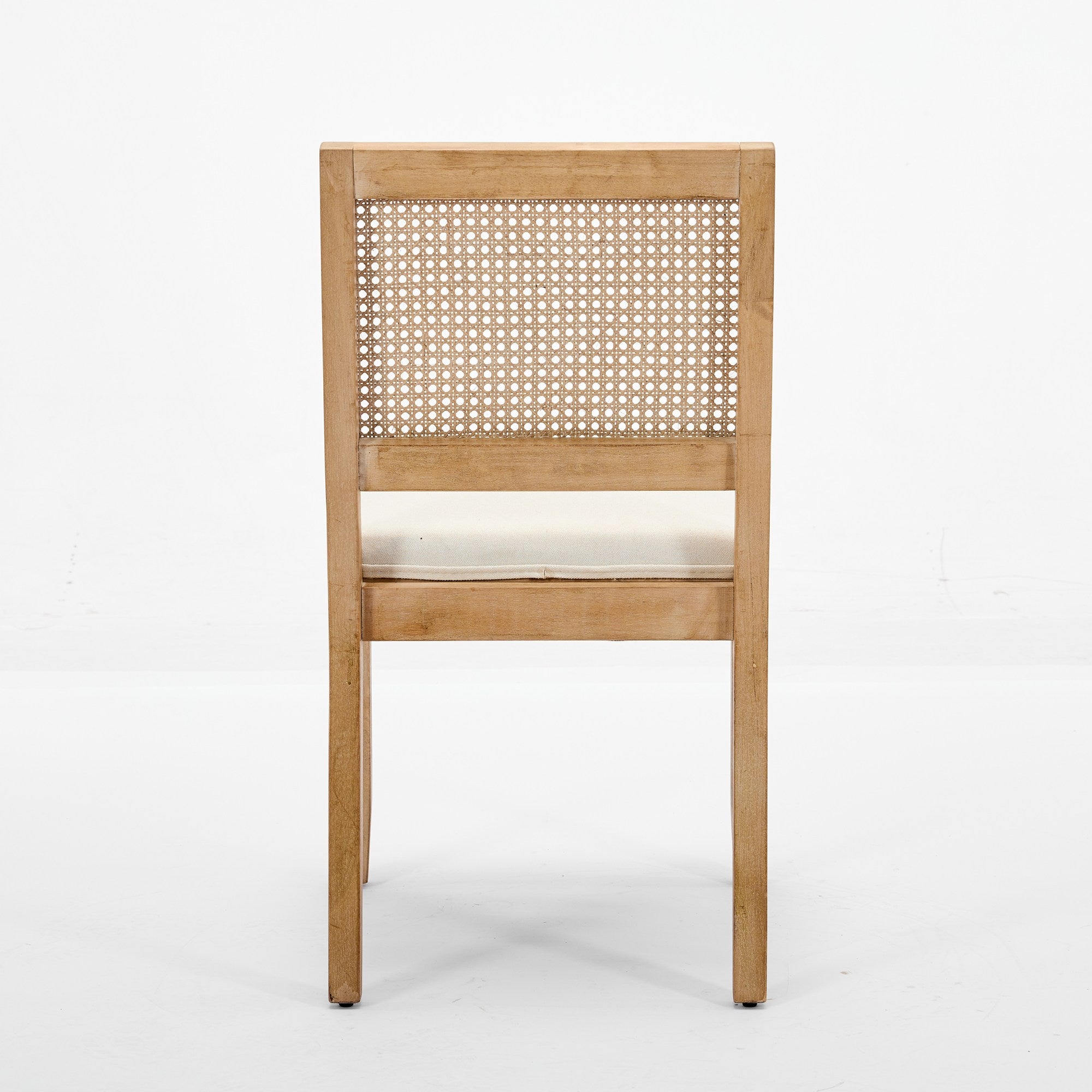 Farmhouse Rattan Dining Chairs Set of 2