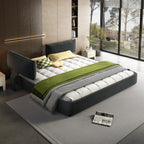 King Size Cloud Bed Frame with Oversized Padded Movable Headboard