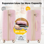 Hardshell Luggage Sets 2Pcs + Bag Spinner Suitcase with TSA Lock