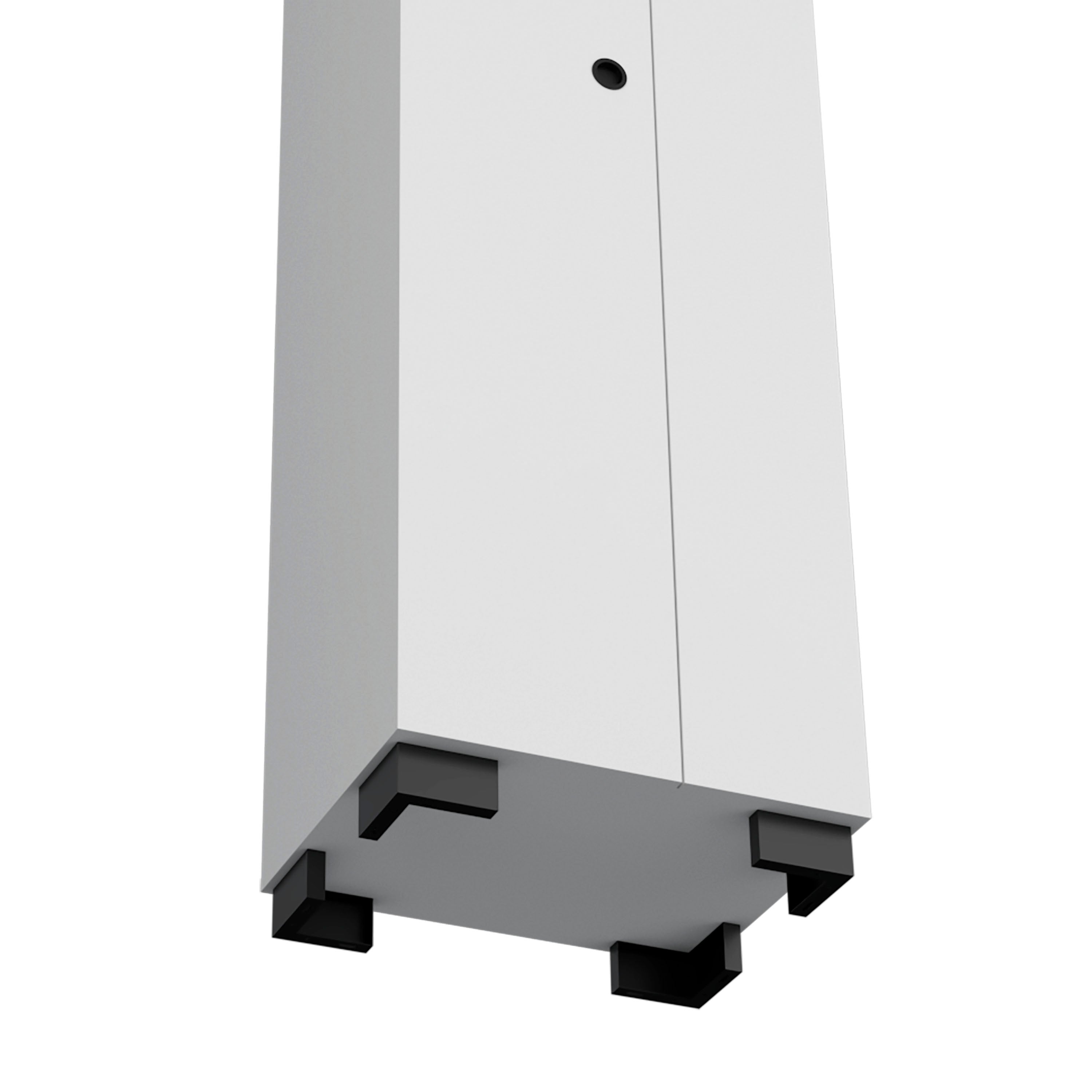 Attica Broom Cabinet Double-Door Design with Inner Shelves and Side Hangers