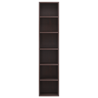 70.9" Cherry 6-Tier Narrow Corner Cube Bookcase