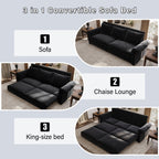 Chesterfield Sofa Bed – 3-in-1 Velvet Convertible Sleeper