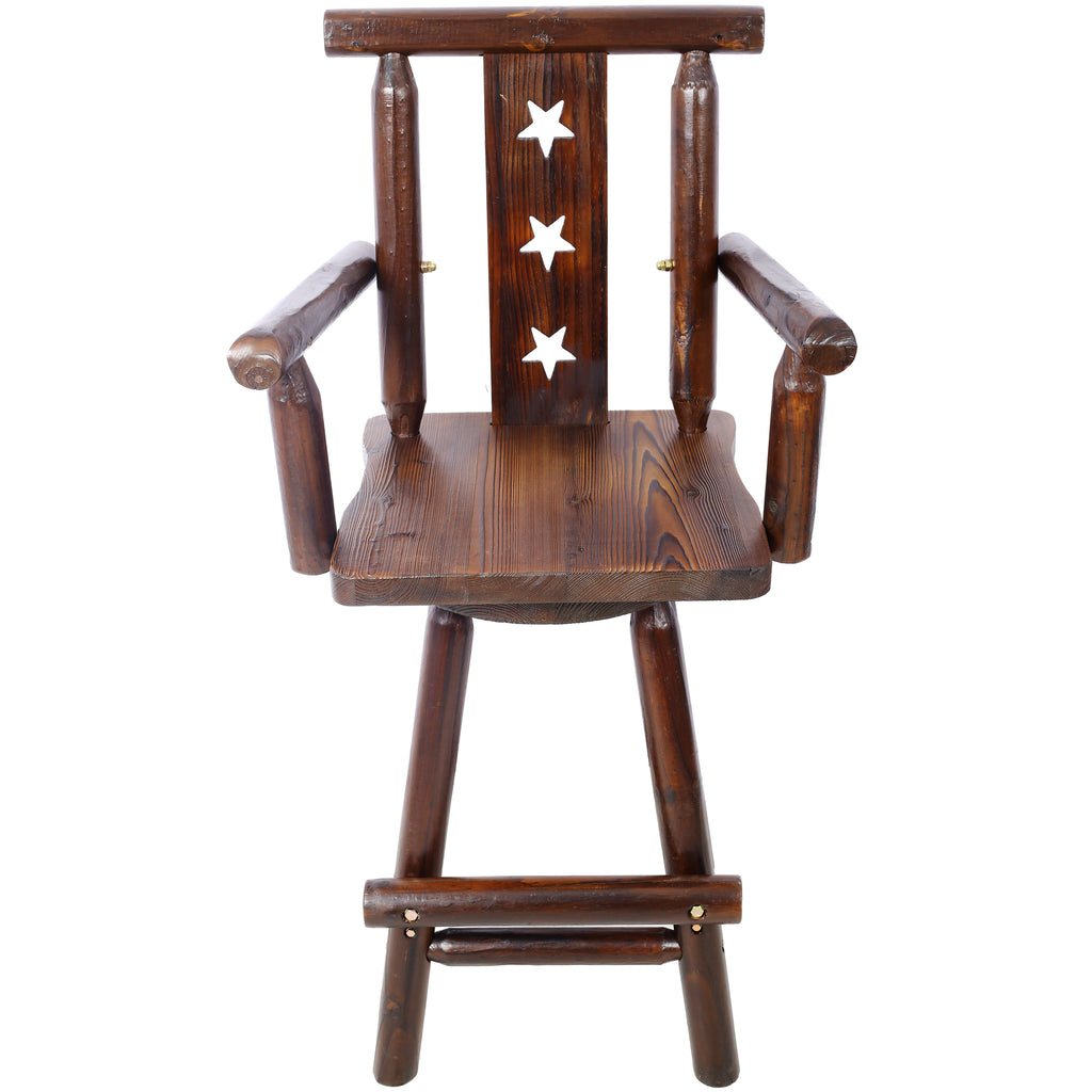 Rustic Bar Stool - Fir Wood Construction