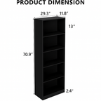5-Tier Bookshelves Storage Cabinet