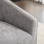 Nice Modern Upholstered Barrel Armchair, 360° Swivel
