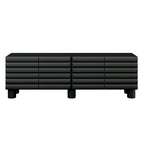 Stylish Thick Wavy Door TV Cabinet with Adjustable Shelves