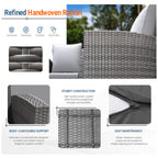 4-Piece All Weather Wicker Patio Conversation Set